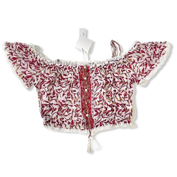 NWT POUPETTE ST BARTH Honey Floral-print Top - Picture 1 of 7